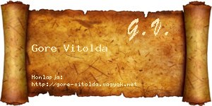 Gore Vitolda névjegykártya